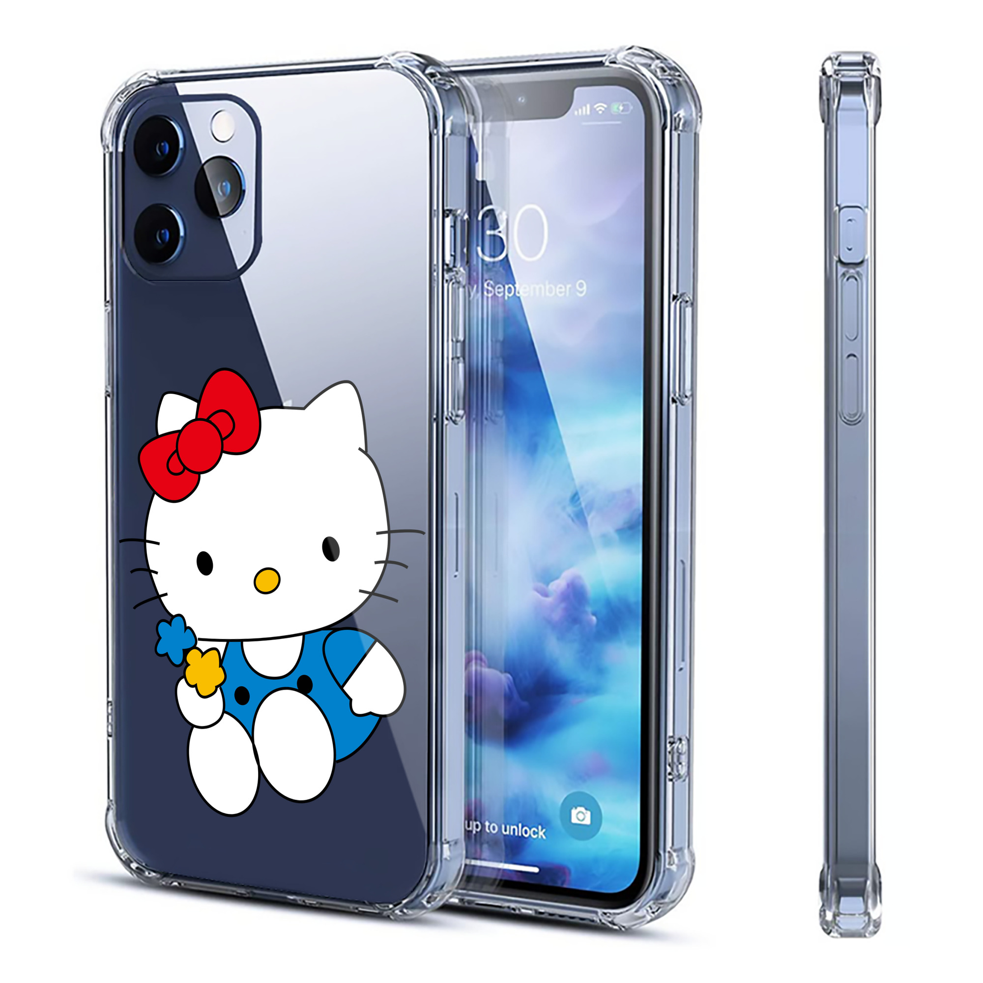 （画像用） Hello Kitty ハローキティ 【iPhone 12シリーズ対応】透明スマホケース（クリアソフトケース）